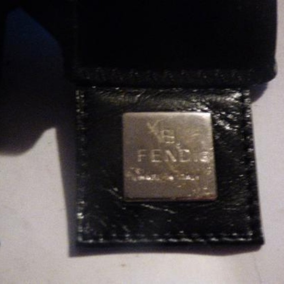 FENDI Black Wool and Leather Hobo Shoulder - Picture 8 of 8